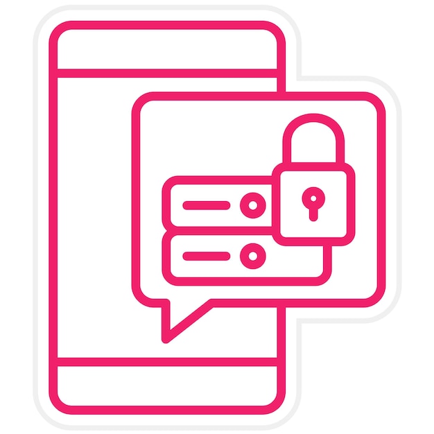Vectorontwerp Data Security Icon Stijl