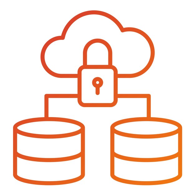 Vectorontwerp Data Security Icon Stijl