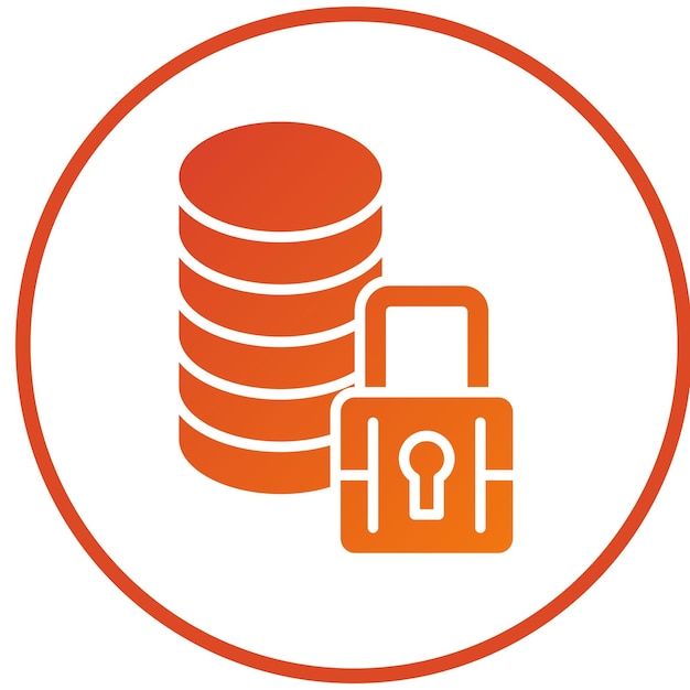 Vector vectorontwerp data security icon stijl