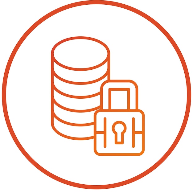 Vectorontwerp Data Security Icon Stijl