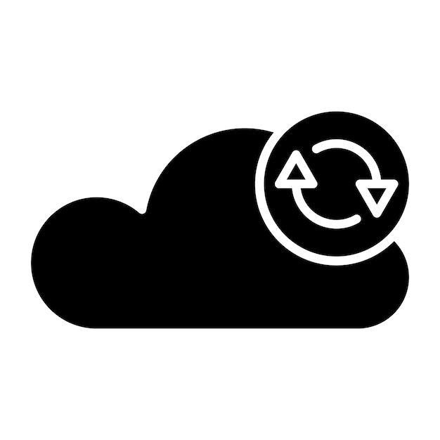 Vectorontwerp Data Synchronisatie Icon Stijl