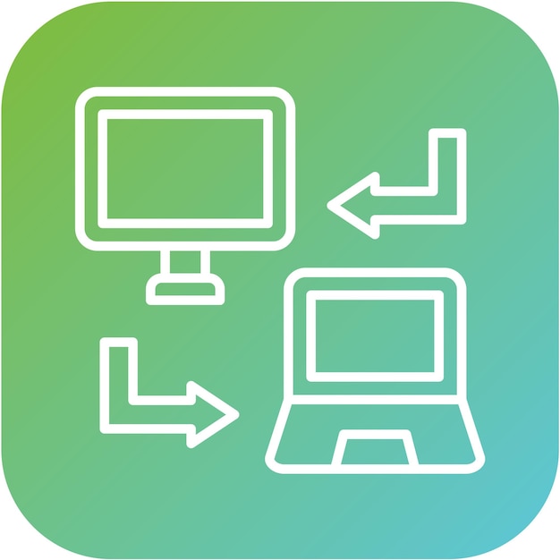 Vectorontwerp Data Synchronisatie Icon Stijl