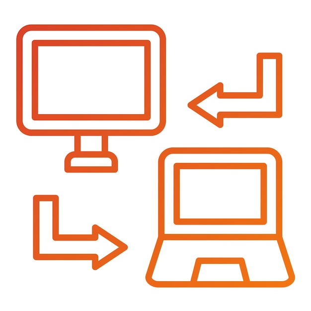 Vectorontwerp Data Synchronisatie Icon Stijl
