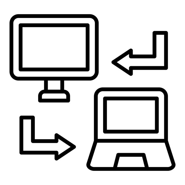 Vectorontwerp Data Synchronisatie Icon Stijl