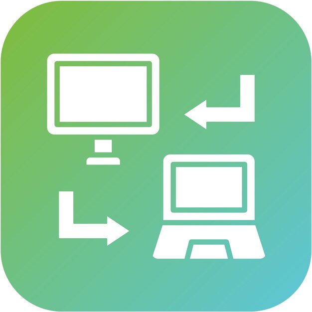 Vectorontwerp Data Synchronisatie Icon Stijl