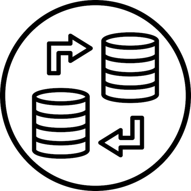 Vectorontwerp Data Transfer Icon Stijl