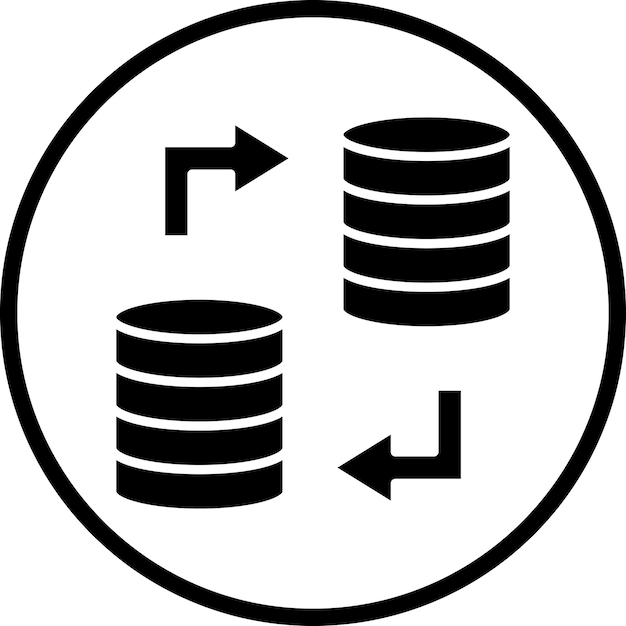 Vector vectorontwerp data transfer icon stijl