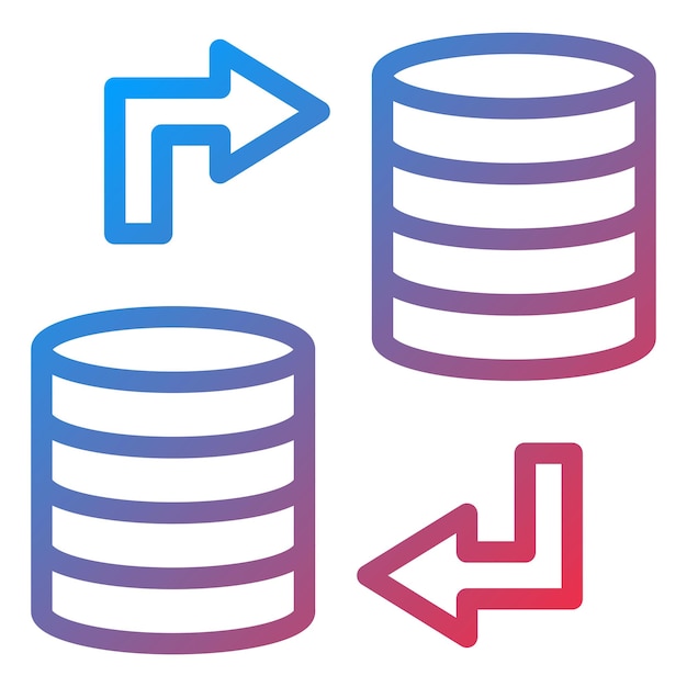 Vectorontwerp Data Transfer Icon Stijl