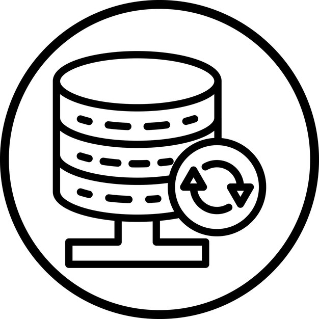 Vectorontwerp Database Backup Icon Stijl