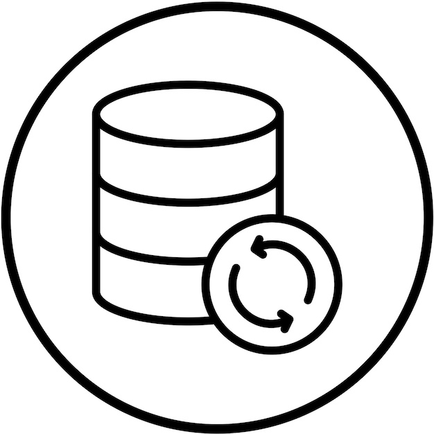 Vectorontwerp Database Backup Icon Stijl