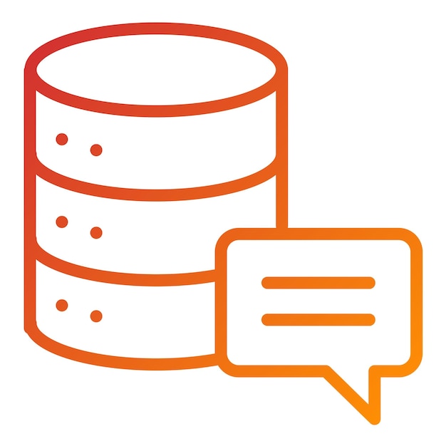 Vectorontwerp Database Chat Icon Stijl