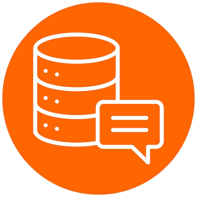 Vectorontwerp Database Chat Icon Stijl