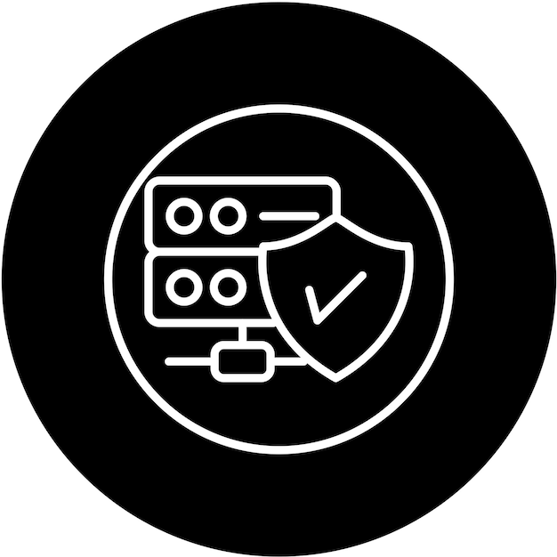 Vectorontwerp Database Security Icon Style