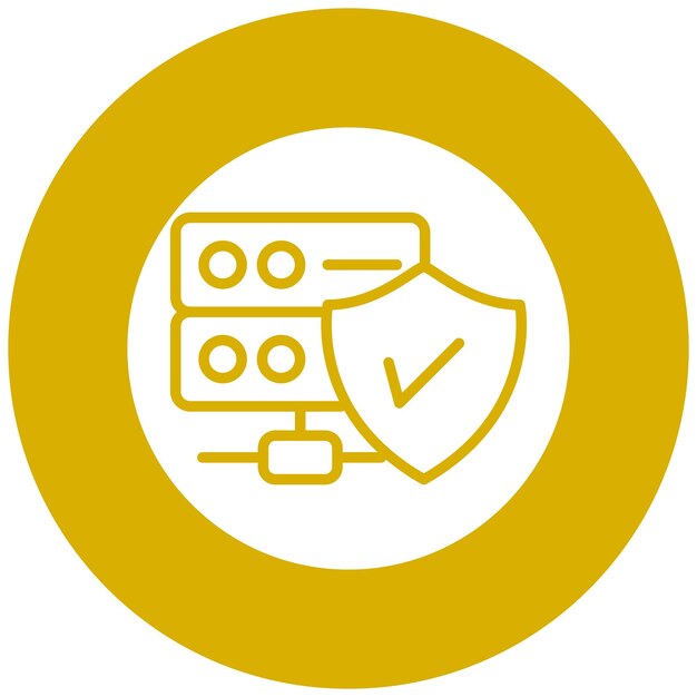 Vectorontwerp Database Security Icon Style