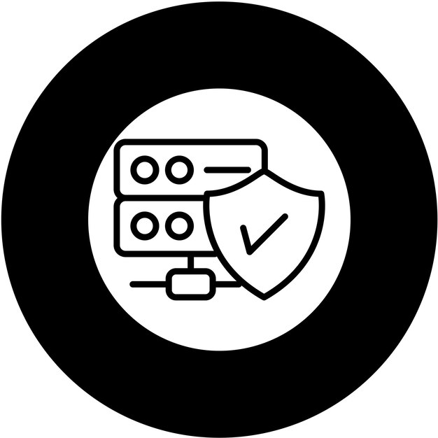 Vectorontwerp Database Security Icon Style