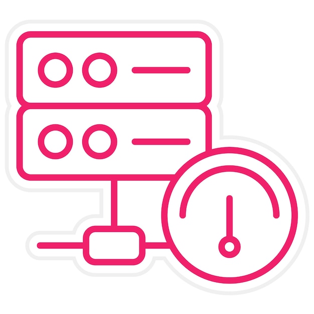 Vectorontwerp Database Snelheid Icon Stijl