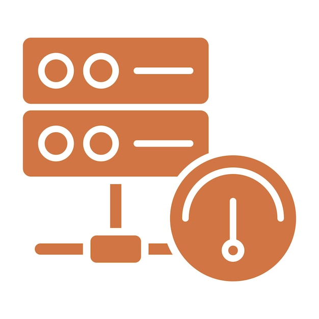 Vectorontwerp Database Snelheid Icon Stijl