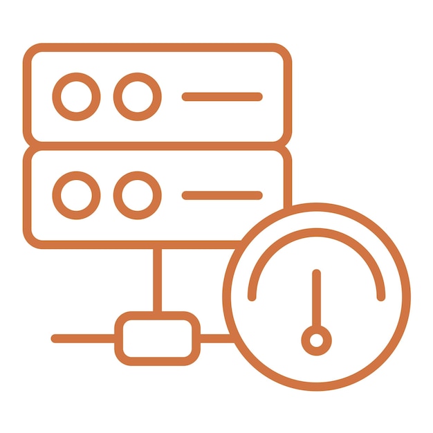 Vectorontwerp Database Snelheid Icon Stijl