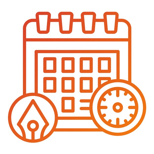 Vectorontwerp Deadline Icon Style