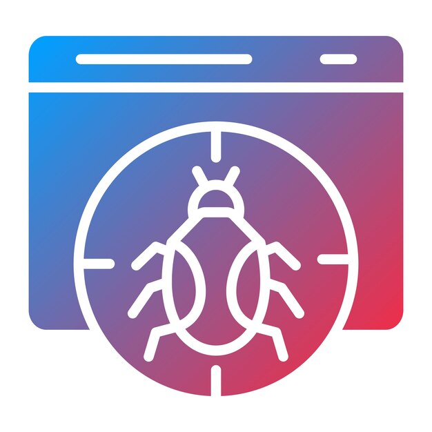 Vectorontwerp Debug Icon Style