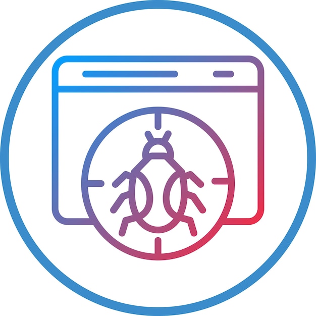 Vectorontwerp Debug Icon Style