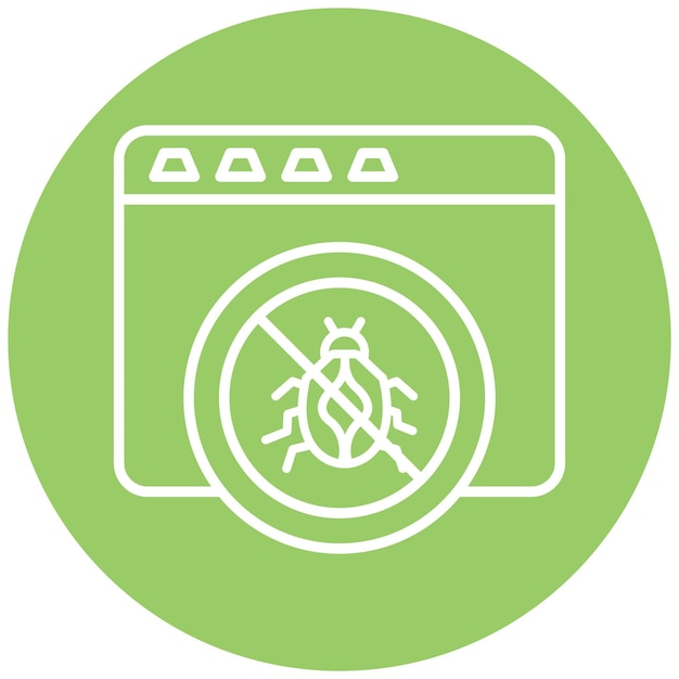 Vectorontwerp Debug Icon Style