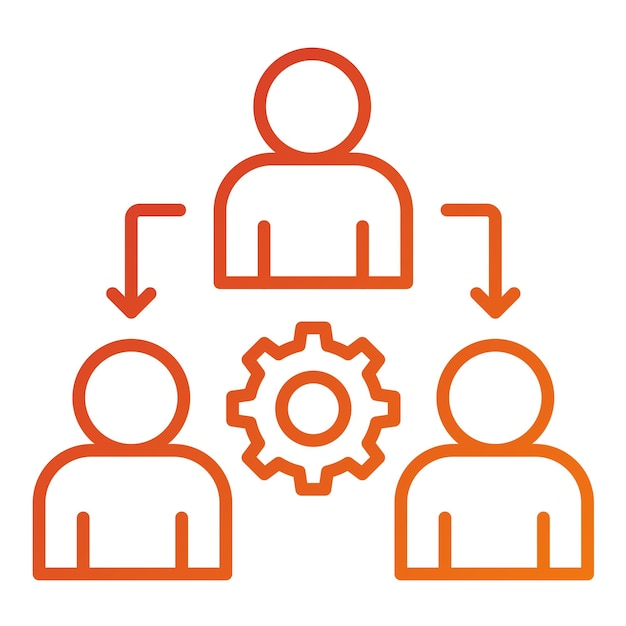 Vectorontwerp Delegate Icon Style