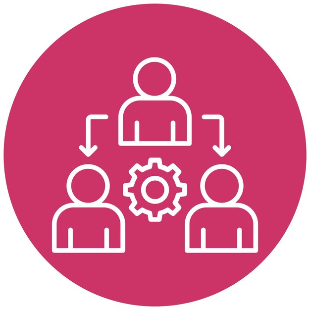 Vectorontwerp Delegate Icon Style