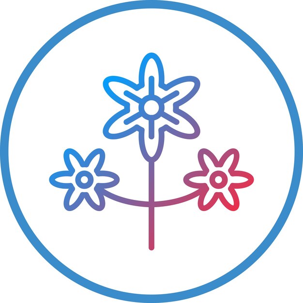 Vectorontwerp Delphinium Icon Style