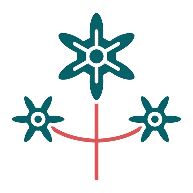 Vectorontwerp Delphinium Icon Style