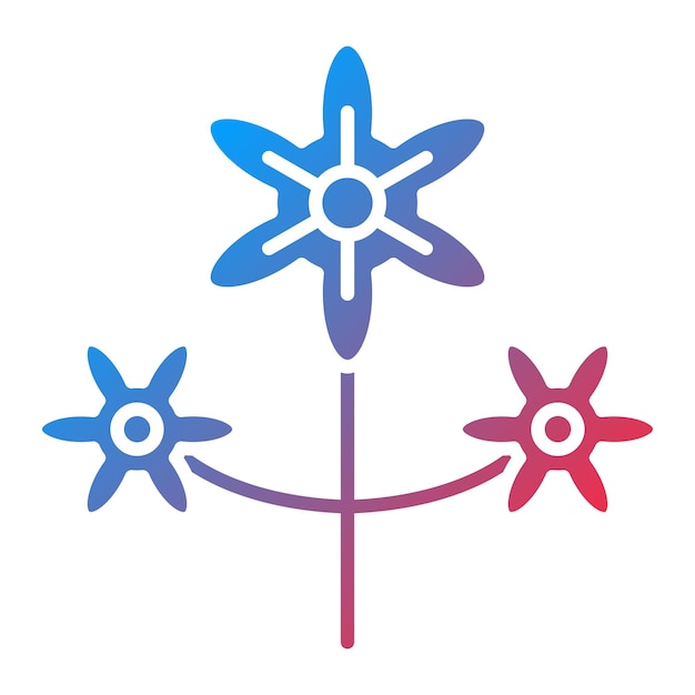 Vectorontwerp Delphinium Icon Style