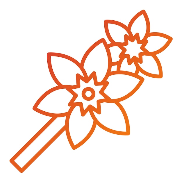 Vectorontwerp Delphinium Icon Style