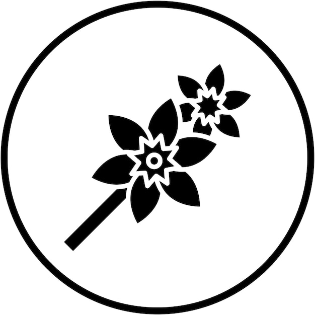 Vectorontwerp Delphinium Icon Style