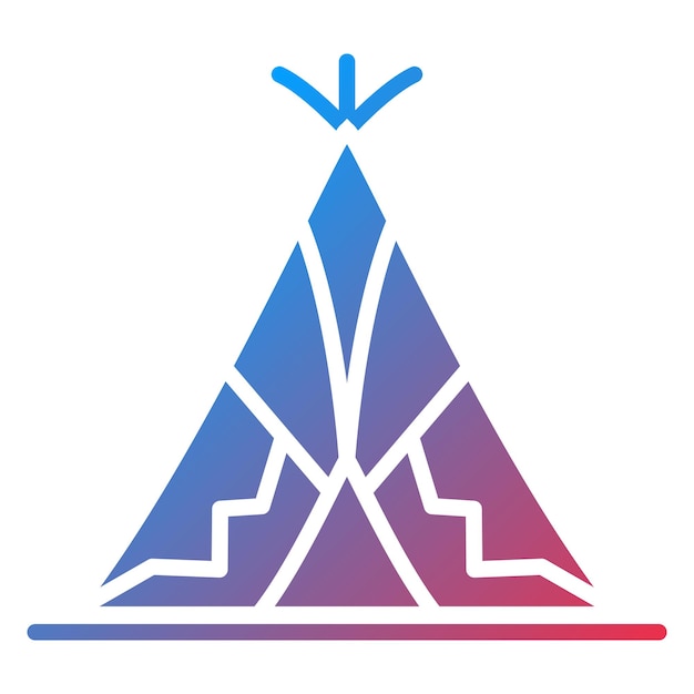 Vectorontwerp Desert Tipi Icon Style