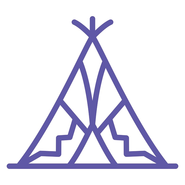 Vectorontwerp Desert Tipi Icon Style