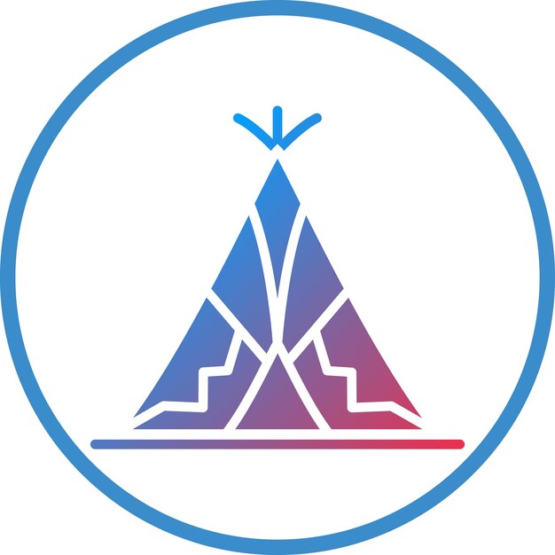 Vectorontwerp Desert Tipi Icon Style