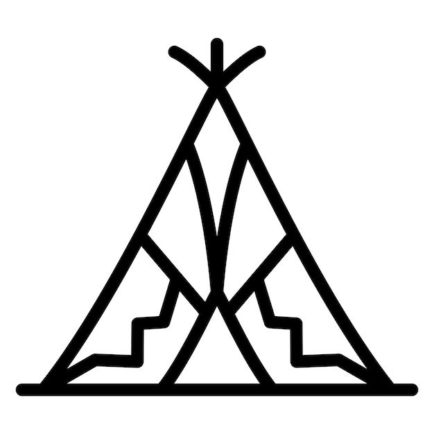 Vectorontwerp Desert Tipi Icon Style