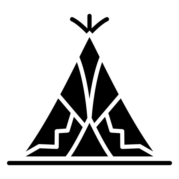 Vectorontwerp Desert Tipi Icon Style