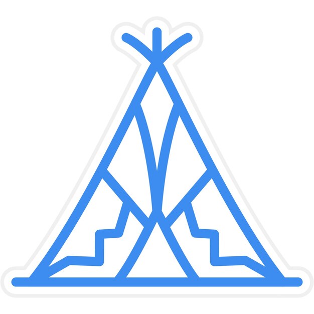 Vectorontwerp Desert Tipi Icon Style
