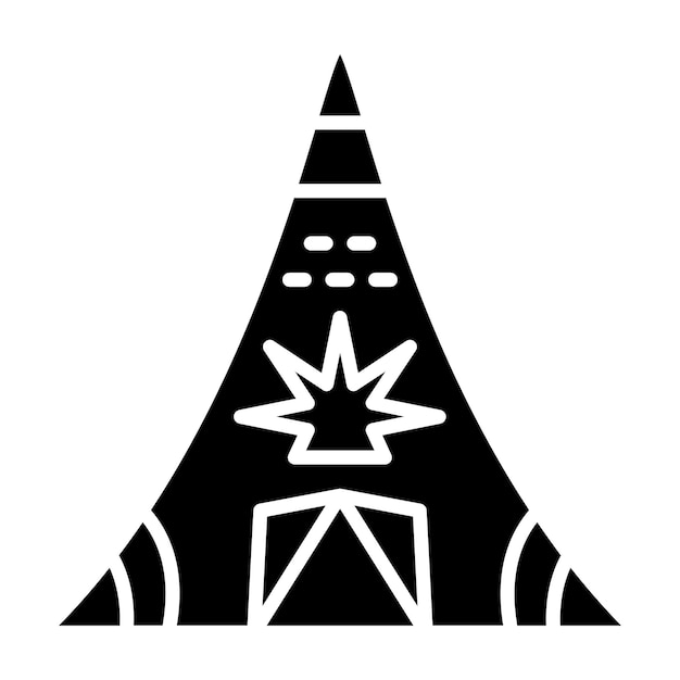 Vector vectorontwerp desert tipi icon style