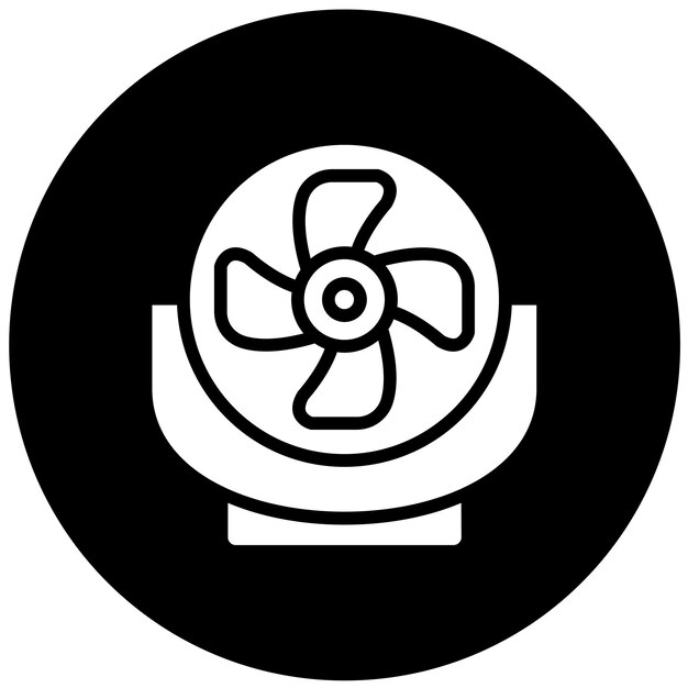 Vectorontwerp Desk fan Icon Style