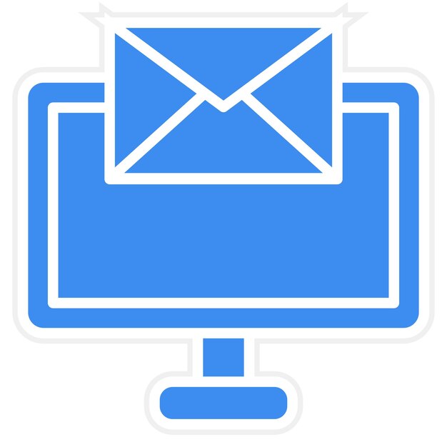 Vectorontwerp Desktop Messaging Icon Style
