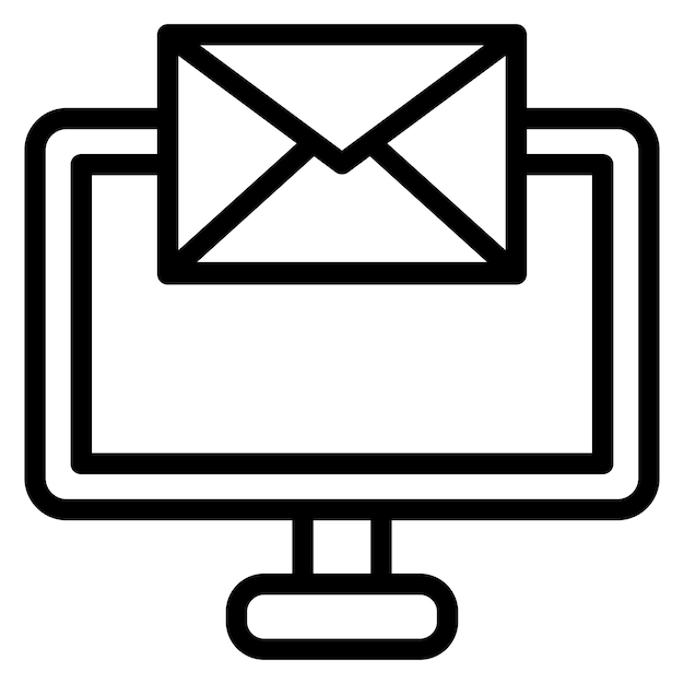 Vectorontwerp Desktop Messaging Icon Style