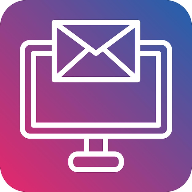 Vectorontwerp Desktop Messaging Icon Style