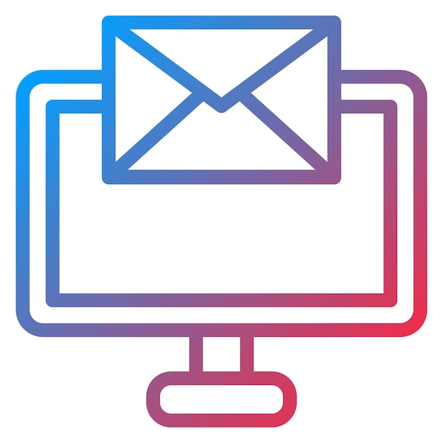 Vectorontwerp Desktop Messaging Icon Style
