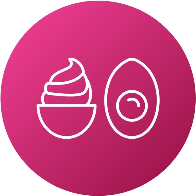 Vectorontwerp Deviled Eggs Icon Style