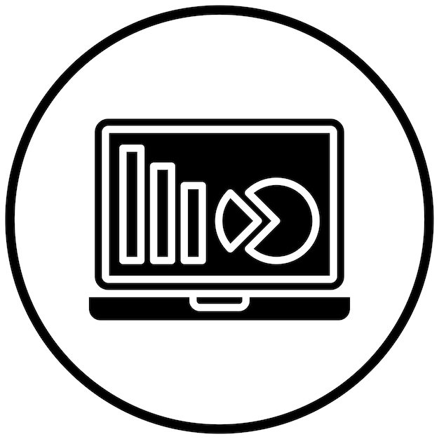Vectorontwerp Digitale analyse Icon stijl