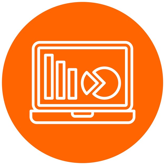 Vectorontwerp Digitale analyse Icon stijl
