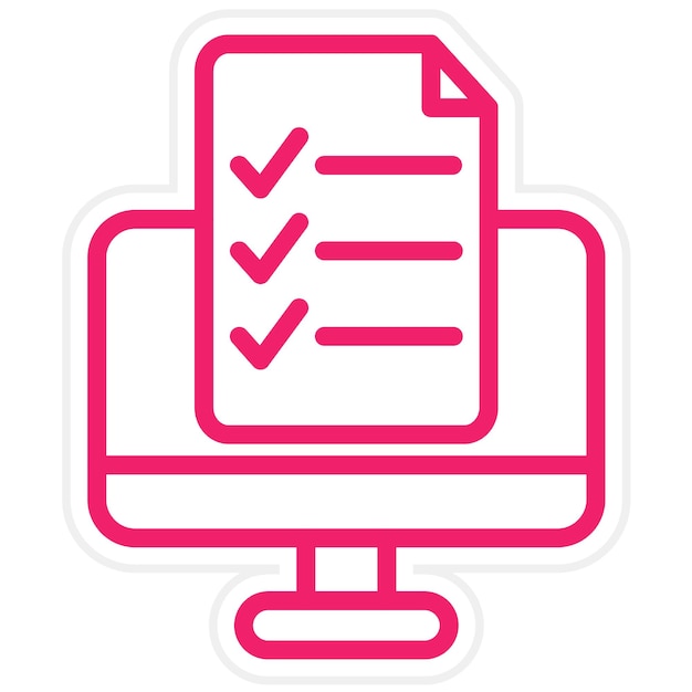 Vectorontwerp Digitale beoordeling Icon Style