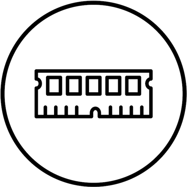 Vectorontwerp DIMM Slot Icon Stijl